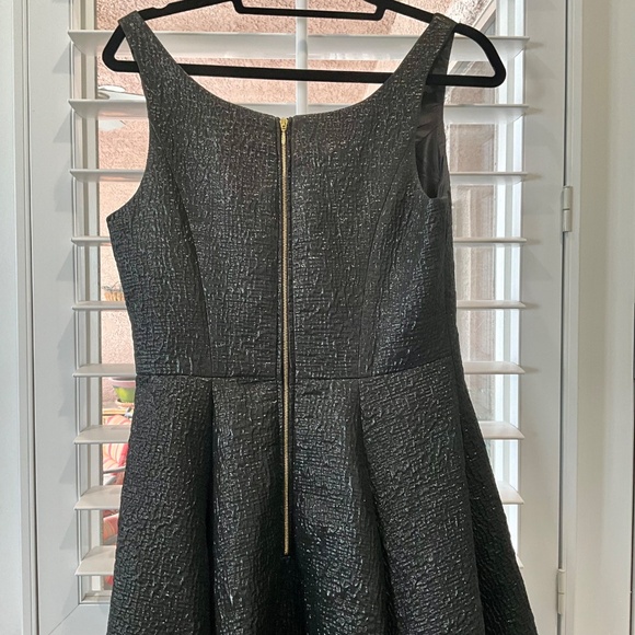 Nicole Miller High Low Prom Wedding Guest Gown Dress Textured Pockets Black 8 - Picture 6 of 8